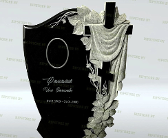 Скульптурный памятник Крест в цветах