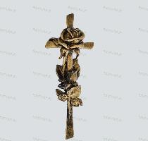 Крест с розой на памятник 7КР24