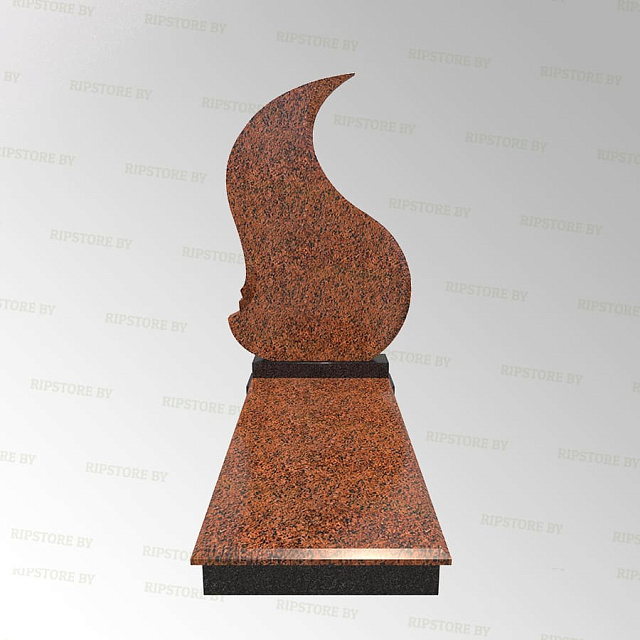 Элитный гранитный памятник К-111-1 Лезниковский + Габбро Диабаз