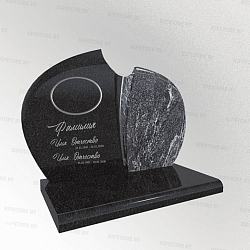 Элитный гранитный памятник К-105 Гранатовый Амфиболит + Габбро Диабаз