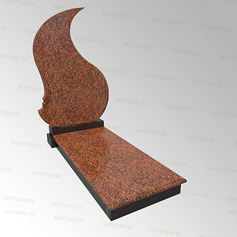 Элитный гранитный памятник К-111-1 Лезниковский + Габбро Диабаз