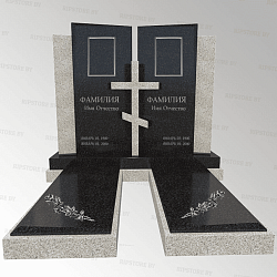 Элитный гранитный памятник КВ-7 Габбро Диабаз + Мансуровский