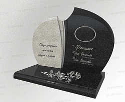 Элитный гранитный памятник К-105 Мансуровский + Габбро Диабаз