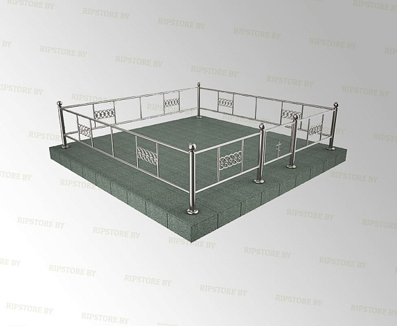 Ограда из нержавеющей стали Н-16